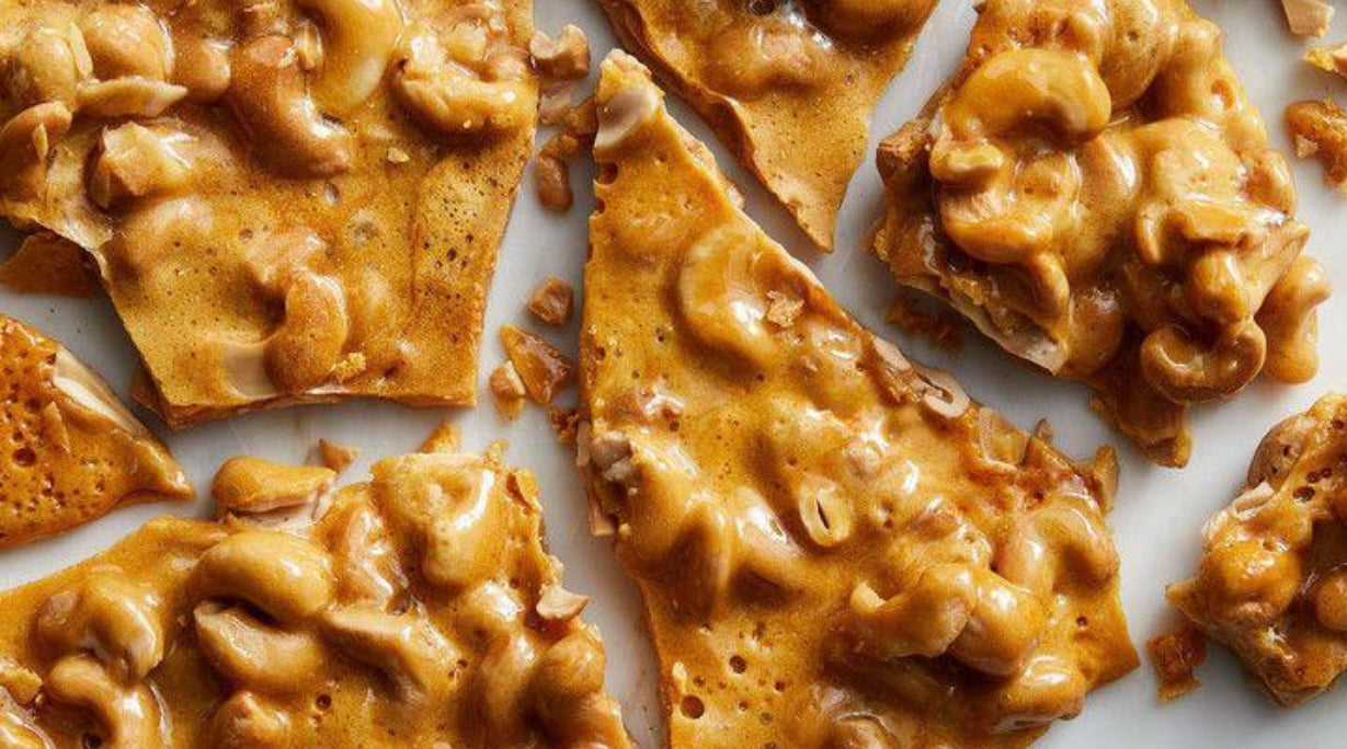 Cashew Brittle With Dried Spicy Mango