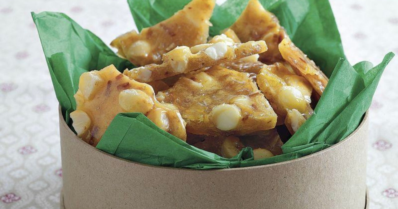 Macadamia Brittle With Spiced Dried Pineapple