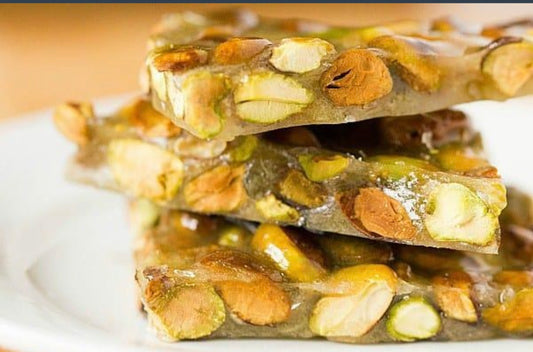 Pistachio Brittle With Dried Papaya